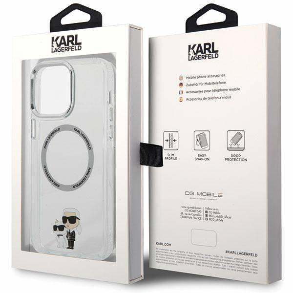Karl Lagerfeld KKLHMP13XHNKCIT iPhone 13 Pro Max 6,7" hardcase transparent Iconic Karl&Choupette Magsafe