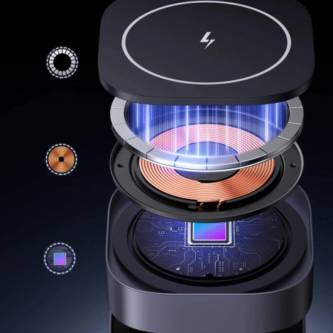 Ugreen W526 3in1 MagSafe / Qi inductive charger for phone / headphones with USB-C port - black