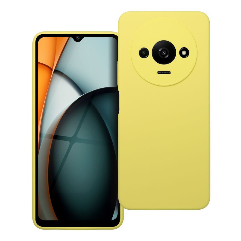 Futerał SILICONE 2mm do XIAOMI REDMI A3 4G żółty