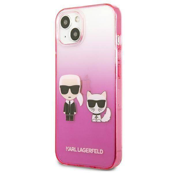 Karl Lagerfeld KLHCP13STGKCP iPhone 13 mini 5,4 &quot;hardcase pink / pink Gradient Ikonik Karl &amp; Choupette