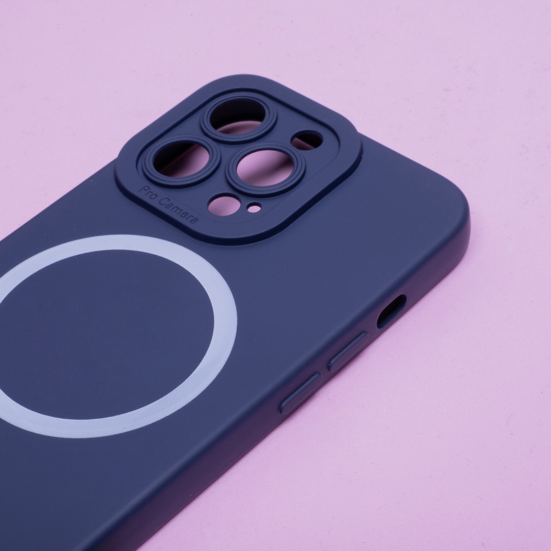 Nakładka Silicon Mag do iPhone 16 6,1" ciemnoniebieska