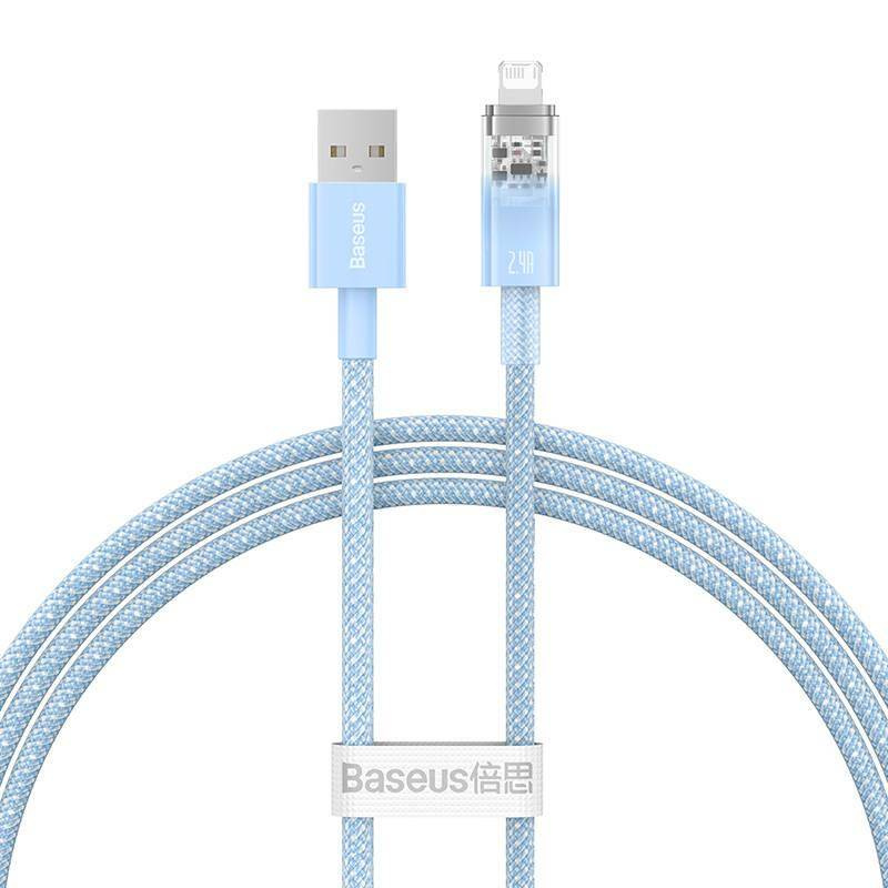 Kabel szybko ładujący Sm Baseus Explorer 2.4A 1M (niebieski)