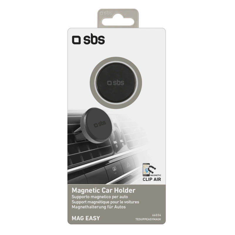 SBS TESUPPEASYMAGK MagSafe compatible smartphone holder for air vent - black