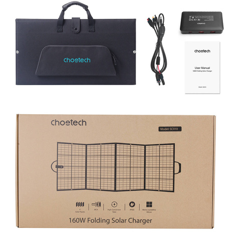 Choetech faltbares Solarladegerät 160W schwarz (SC010)