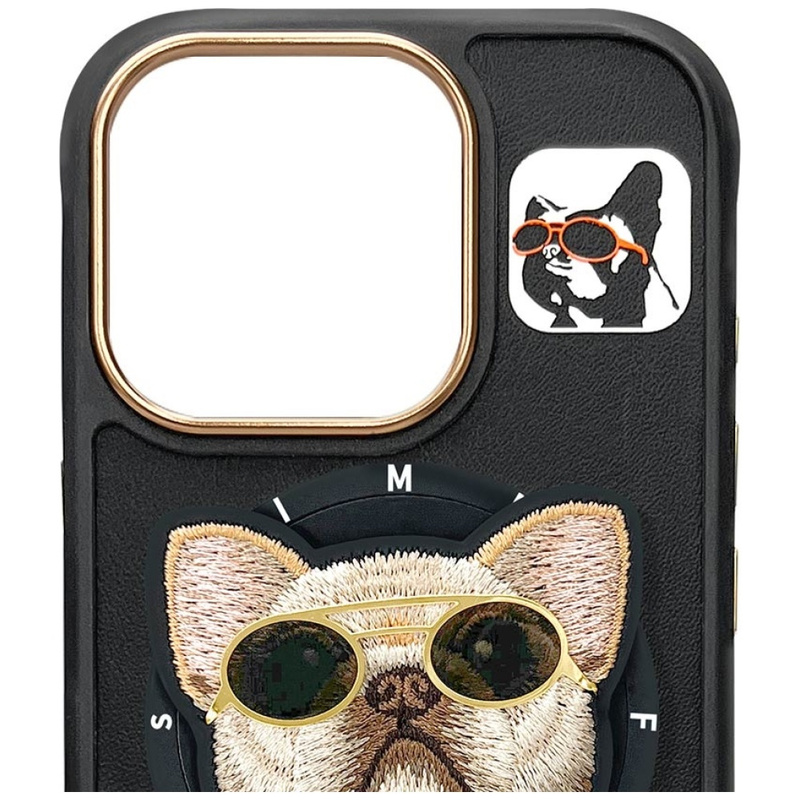 Etui Nimmy Glasses Cool Dog MagSafe do    iPhone 16 Pro Max czarny
