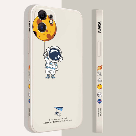 Schutzhülle APPLE IPHONE 15 PRO Astronaut NASA cremig