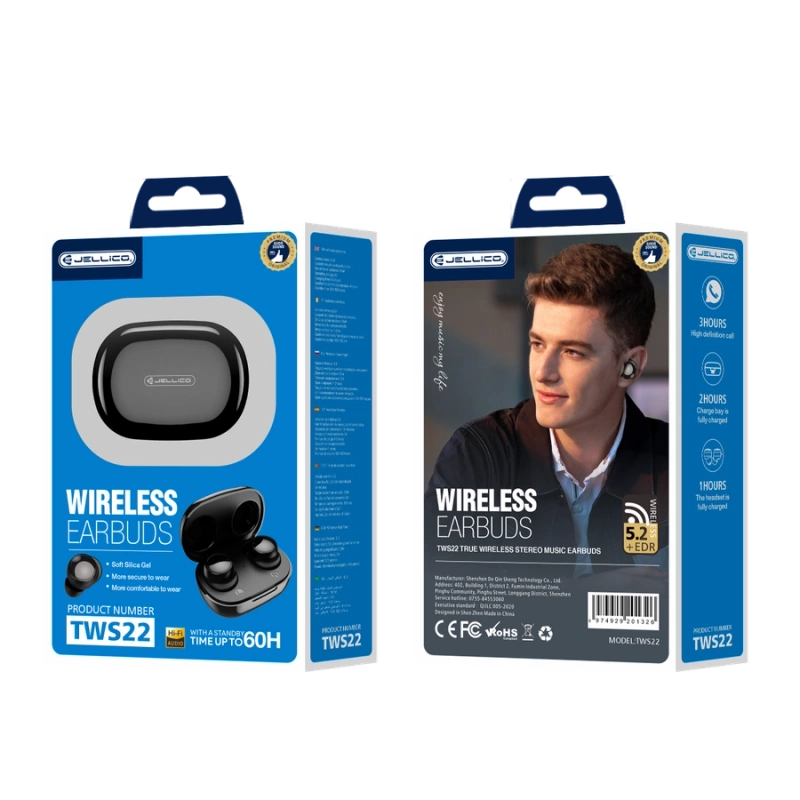JELLICO kabellose Kopfhörer TWS22 schwarz