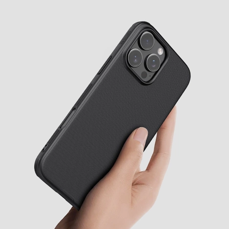 Nillkin Super Frosted Shield Pro Hülle für iPhone 16 Pro Max – Schwarz