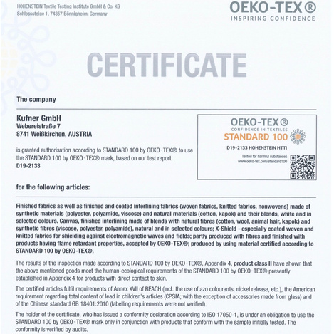 Maseczka 3 warstwowa cienka - 75g. Atest na materiał OEKO-TEX 100