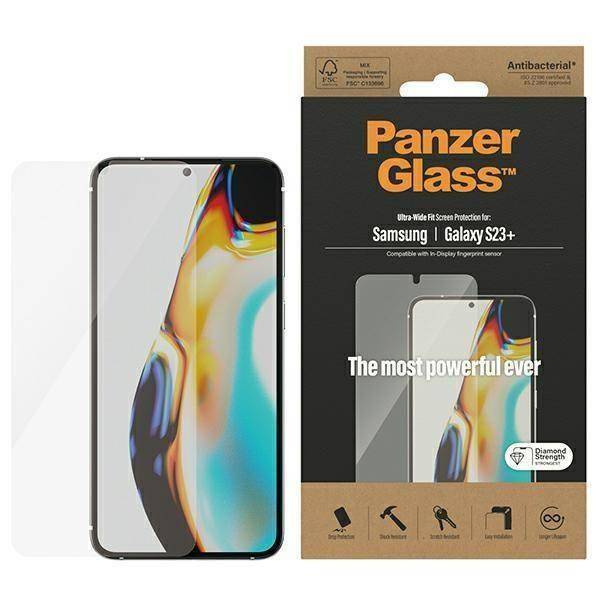 Gehärtetes Glas SAMSUNG GALAXY S23+ PanzerGlass Ultra-Wide Fit Screen Protection (7323)