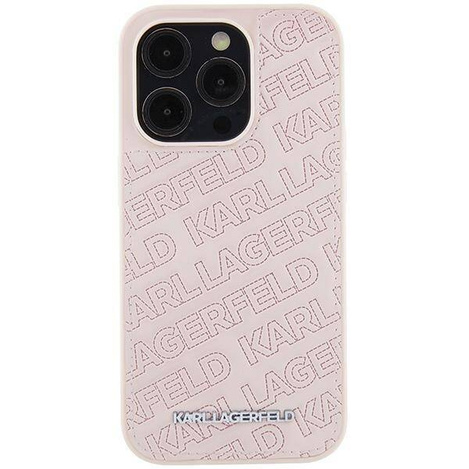Etui Karl Lagerfeld Quilted K Pattern na iPhone 15 Pro Max - różowe