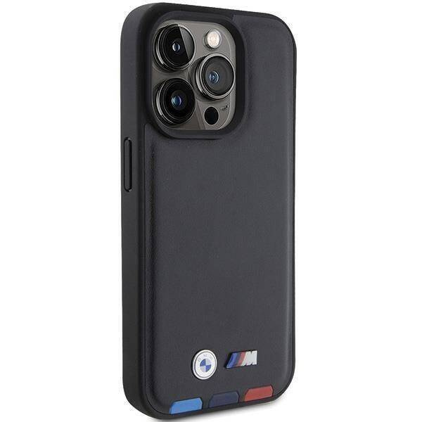 BMW BMHCP15L22PTDK iPhone 15 Pro 6.1&quot; black/black Leather Stamp Tricolor