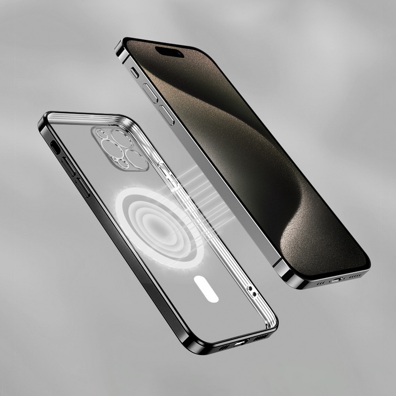Vmax nakładka Electroplating Mag TPU do iPhone 16 Plus 6,7&quot; czarna