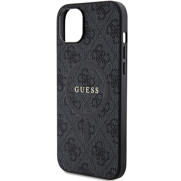 Oryginalne Etui GUESS Hardcase GUHMP15SG4GFRK do iPhone 15 (Kompatybilny z Magsafe / 4G Ring classic logo / czarny)