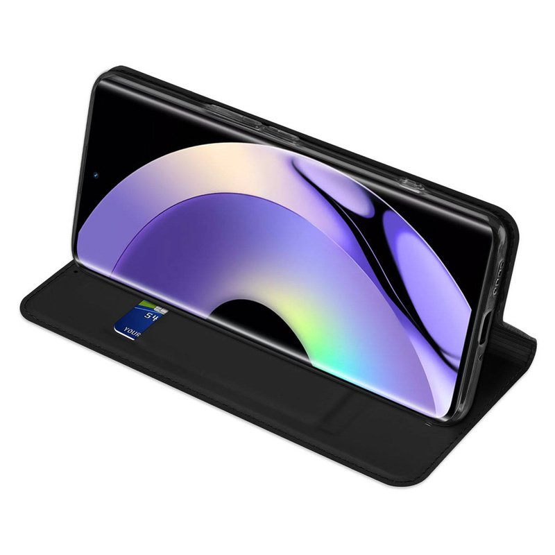 Dux Ducis Skin Pro Hülle für Realme 10 Pro+ Flip Cover Card Wallet Stand schwarz