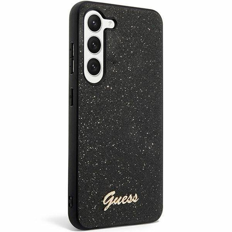 Oryginalne Etui GUESS Hardcase GUHCS24SHGGSHK do Samsung S24 (Glitter Script / czarny)