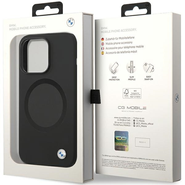 Original Case IPHONE 14 PRO BMW Signature Liquid Silicone MagSafe (BMHMP14LSILBK2) black