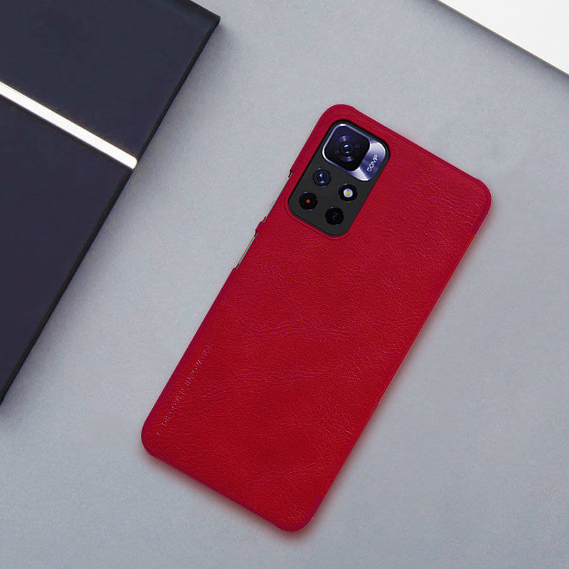 Nillkin Qin Case etui do Xiaomi Poco M4 Pro 5G osłona na aparat kabura pokrowiec obudowa z klapką czarny