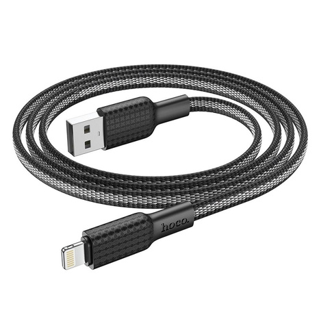 HOCO kabel USB do iPhone Lightning 8-pin 2,4A Jaeger X69 czarno-biały