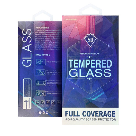 5D Full Glue Tempered Glass - do Samsung Galaxy S21 Ultra (hole) czarny