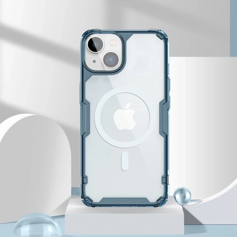 Nillkin Nature Pro Magnetic Case iPhone 14 Plus magnetic case MagSafe blue