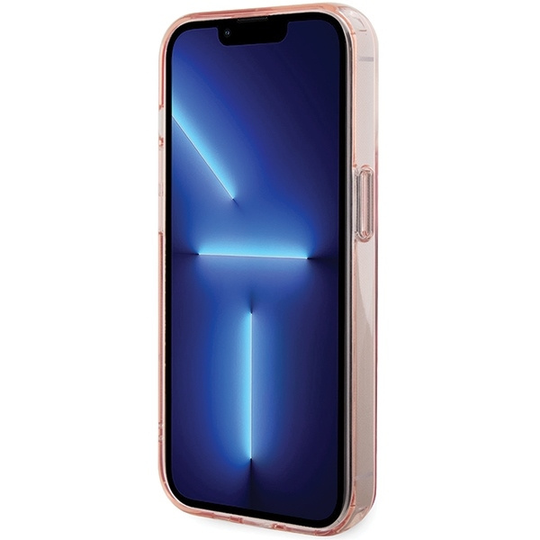 Karl Lagerfeld KLHMP15LHMRSCHP iPhone 15 Pro 6.1" pink/pink hardcase Ring Stand Choupette Head MagSafe