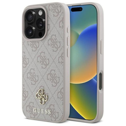 GUESS futerał do IPHONE 16 Pro Max kompatybilny z MagSafe GUHMP16XP4SM4MP (PU 4G Small and Classic) pink