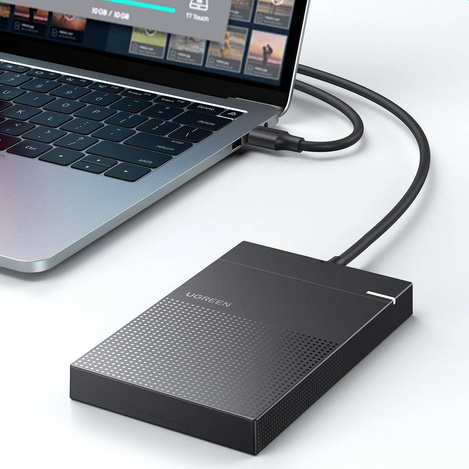 Ugreen Festplattengehäuse 2,5&#39;&#39; USB 3.2 Gen 1 5Gbps Schacht für HDD SSD mit USB Kabel schwarz (30719 CM471)