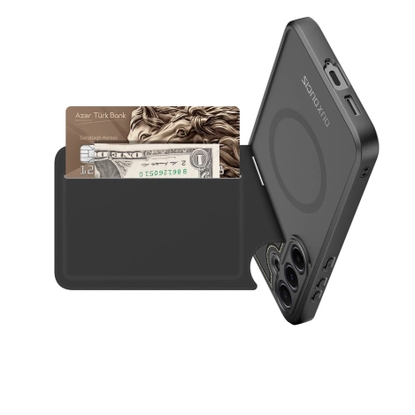 Dux Ducis Rafi II Case for Samsung Galaxy S25+ with Stand and Wallet - Black