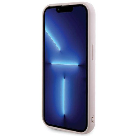 Etui Guess Quilted Metal Logo na iPhone 15 Pro - różowe