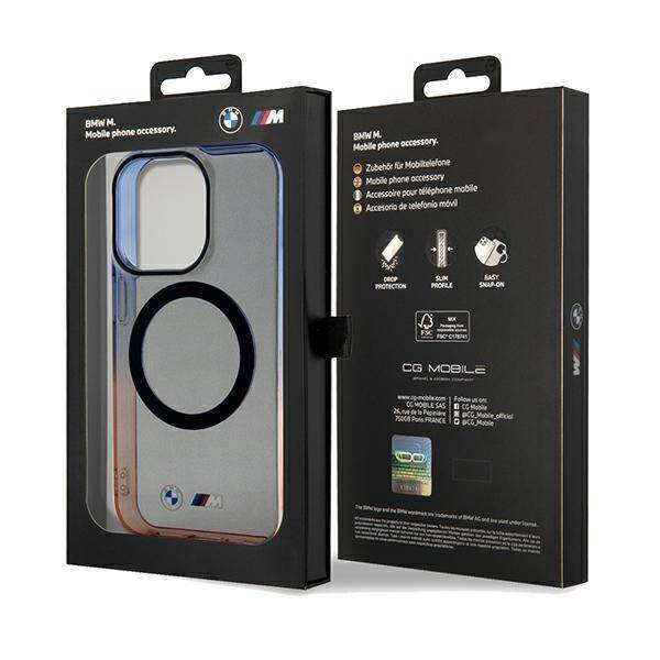 BMW Gradient Bumper MagSafe Hülle für iPhone 15 Pro Max – grau