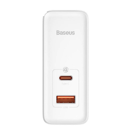 Baseus GaN5 Pro szybka uniwersalna ładowarka sieciowa GaN USB Typ C / USB 100W PD3.0, QC4.0+, AFC biały (CCGP090202)
