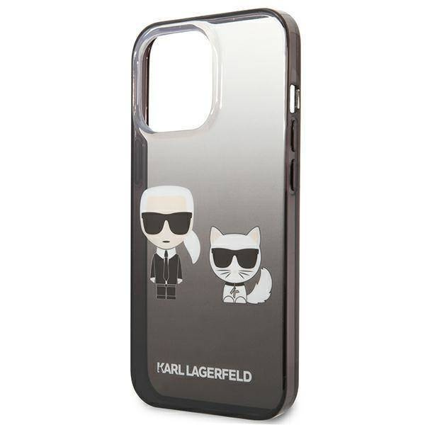 Karl Lagerfeld KLHCP13LTGKCK iPhone 13 Pro / 13 6,1 &quot;hardcase black / black Gradient Ikonik Karl &amp; Choupette