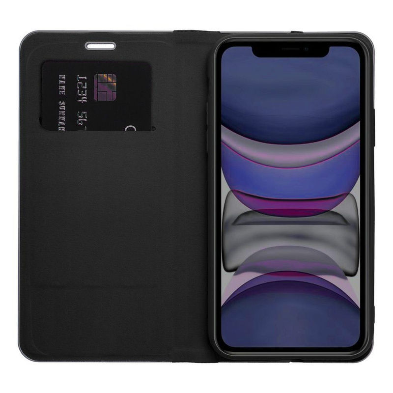 Kabura LUNA Book Carbon do IPHONE 16 Pro czarny