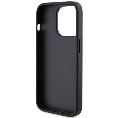 Guess Glitter Script Big 4G Hülle für iPhone 15 Pro – Schwarz