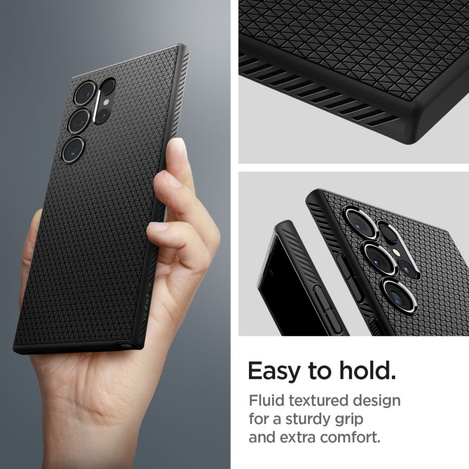 Spigen Liquid Air Hülle für Samsung Galaxy S24 Ultra – mattschwarz