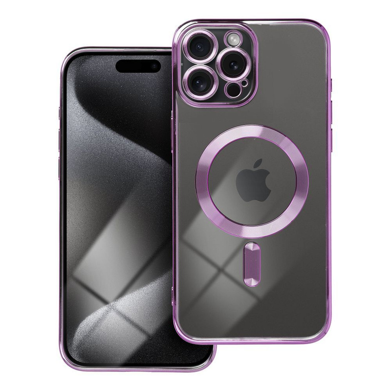Futerał Electro Mag Cover kompatybilny z MagSafe do IPHONE 15 PRO MAX fioletowy