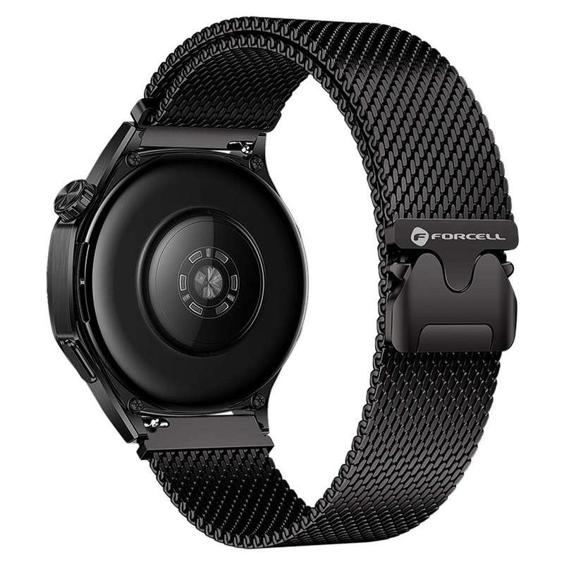 Pasek do Samsung Galaxy Watch Forcell F-Design FS10 stal 22 mm czarny
