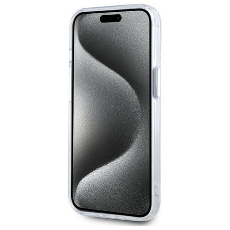 Etui Karl Lagerfeld IML Metal Choupette Head MagSafe na iPhone 15 Plus - białe