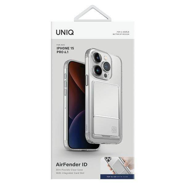 Etui UNIQ Air Fender ID Cardslot do iPhone 15 Pro - przezroczyste