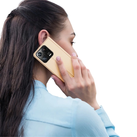 Dux Ducis Skin Pro Hülle Xiaomi 13 Pro Flip Card Wallet Gold Ständer
