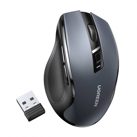 Ugreen optical wireless mouse USB 2.4GHz / Bluetooth 5.0 4000 DPI black (MU006)
