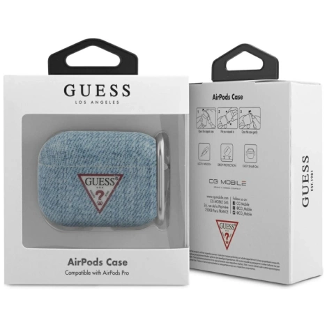 Guess GUACAPTPUJULLB AirPods Pro cover niebieski/light blue Jeans Collection