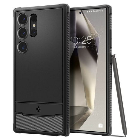 Spigen Rugged Armor Hülle für Samsung Galaxy S24 Ultra – mattschwarz