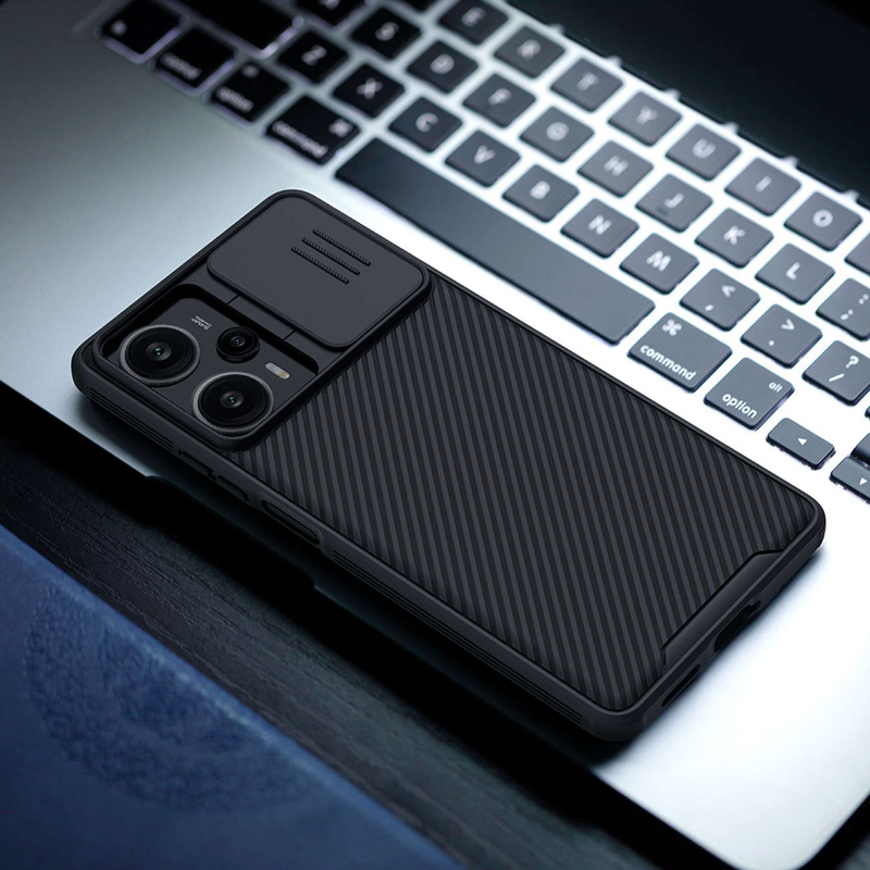 Xiaomi Redmi Note 12 Turbo / Xiaomi Poco F5 Armor Case with Camera Cover Nillkin CamShield Pro Case - Black