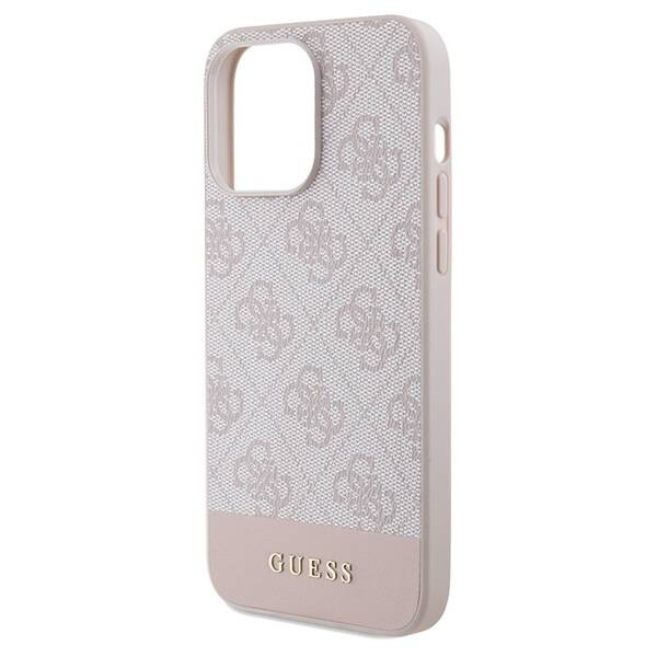 Oryginalne Etui GUESS hard case 4G Stripe Collection GUHCP14LG4GLPI do Iphone 14 Pro różowy