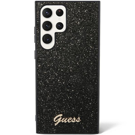 Oryginalne Etui GUESS Hardcase GUHCS24LHGGSHK do Samsung S24 Ultra (Glitter Script / czarny)