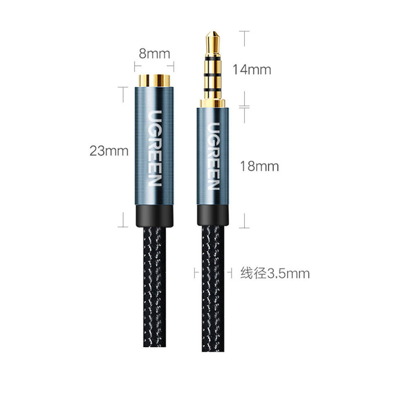 Ugreen Adapter Miniklinke 3,5 mm 1 m blau (AV118)