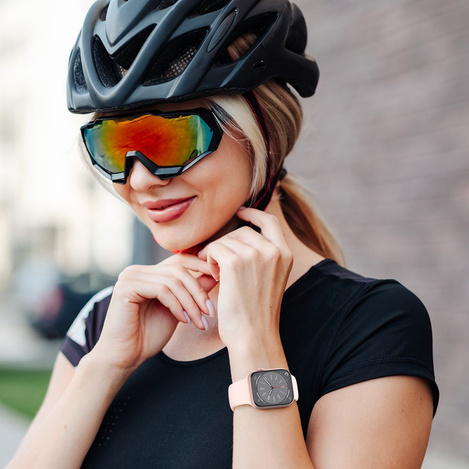 Pasek Tech-Protect Silicone na Apple Watch 4 / 5 / 6 / 7 / 8 / 9 / SE (38 / 40 / 41 mm) - różowy