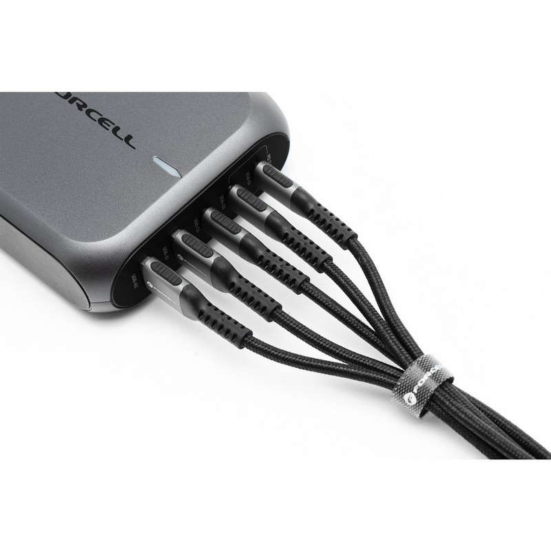 FORCELL F-ENERGY C260 kabel Typ C do Typ C QC4.0 PD 5A 100W Cafule 1,2 m czarny